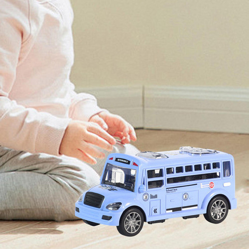 4 X 2-6pack Modelo De Ônibus Escolar Brinquedo Porta 4 Pcs 1