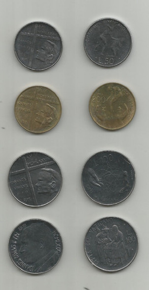 Lote De 4 Monedas Del Vaticano S/c ¡distintas! ¡oferta! 0