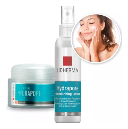 Combo Hydrapore Ultra Hidratante Crema Gel + Loción Lidherma 0