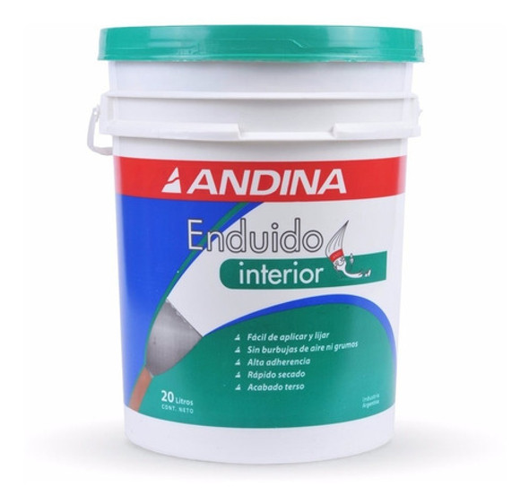 Enduido Interior 10lts Andina - Pintunet2007 Oferta!!! 1