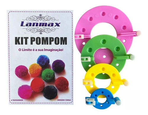 Tear Para Fazer Pompom Com 4 Tamanhos Artesanato Pom Pom 0