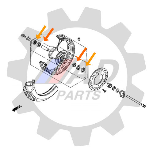 Rolamentos Roda Dianteira Honda Shadow 600 Kit 1