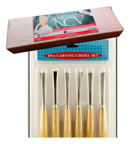 Ncv Arcilla Polimérica Piel 1kg Para Esculpir Set 6 Gubias 0