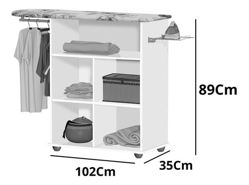 Passadeira De Roupa Tabua De Passar Organizadora 1 Porta 1