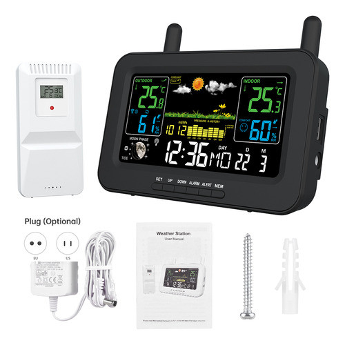 Relógio Meteorológico Lcd Wireless Weather//previsão 1