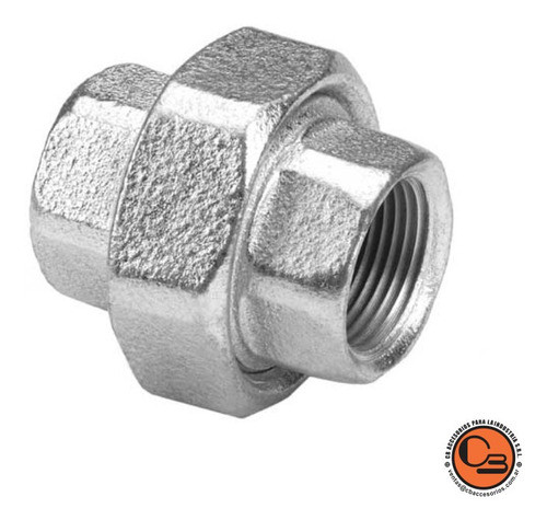 Union Doble Hembra Hembra Hierro Galvanizado 3 Pulgadas 1
