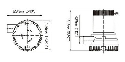 Bomba De Porão 1500gph Seaflo - 5678lph - 24v - Barco Lancha 1