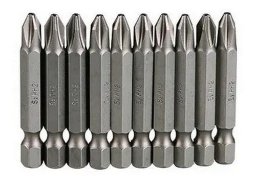 Set De 10 Puntas Atornillador Universal Ph2x50mm Bremen 0