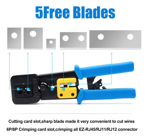 Knoweasy Rj45 - Herramienta De Crimpado Para Pasar A Travs D 1