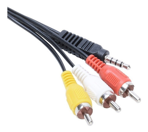 Cable Adaptador Av Miniplug 3,5mm A 3 Rca Audio Video X20 Un 0