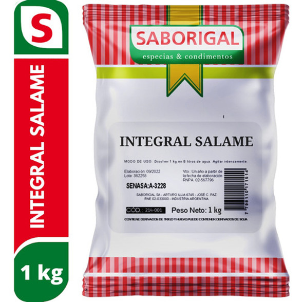 Condimento Integral Para Salame Casero Saborigal X 1 Kg 0