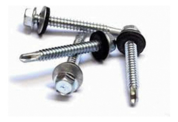 Tornillos Autoperforantes Punta Mecha Chapa 14x2con Arandela 0