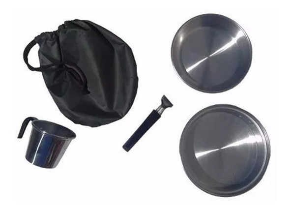 Marmita Aluminio 1 Persona 5 Piezas Camping Con Funda Local 0