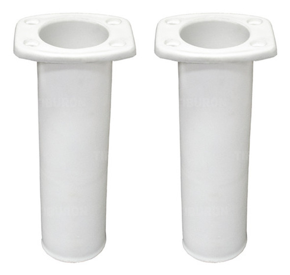 Kit 2 Porta Varas De Embutir Branco P/ Barco Lancha Caiaque 0