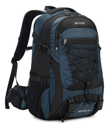 Mochila Impermeable De Hiking Liviana Azul 40l Bovip 0