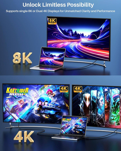 Cable Usb 4 De 3 Pies Para Thunderbolt 4, Datos Usb-c De 40 1