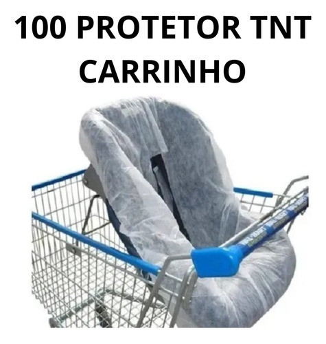 100 Protetor Tnt Descartável Carrinho Supermercado Caderinha 1