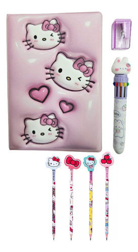 Kit Papelaria Fofa Hello Kitty My Melody Kawaii Frete Gratis 0