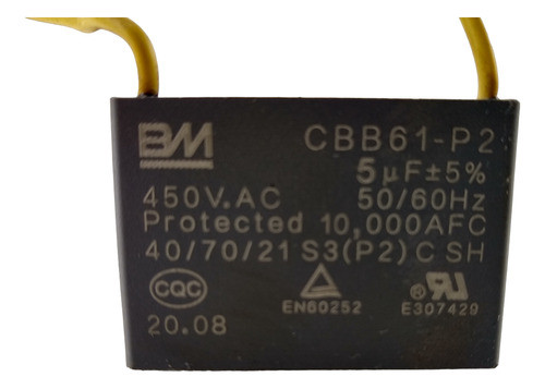 Capacitor Cbb61-p2 Para Climatizador De Ar Cli545 5uf (220v) 1
