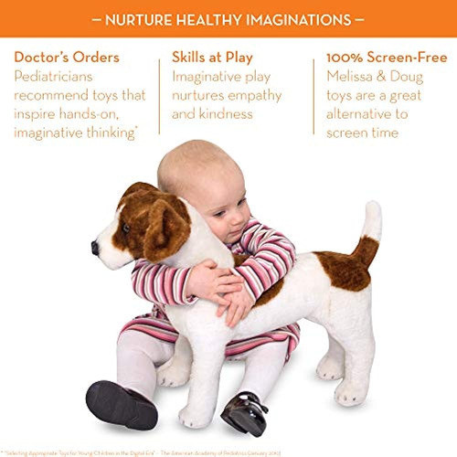 Melissa & Doug Giant Jack Russell Terrier - Perro De Peluche 1