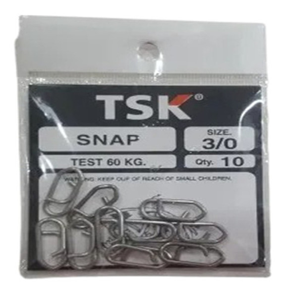 Mosquetón De Fuerza Tsk Snap 60kg Size 3/0 Ideal Dorado 0