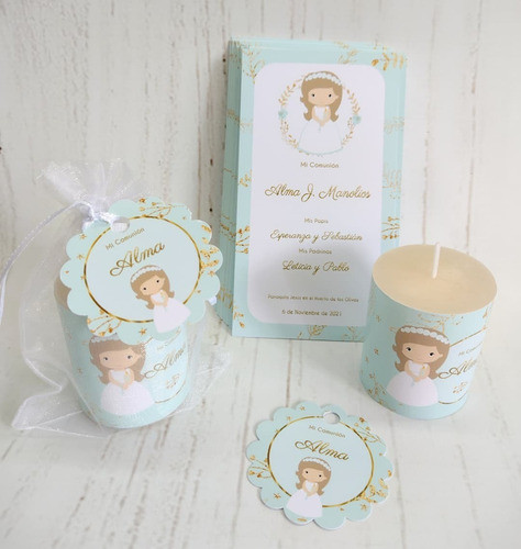 25 Velas Aromatica Souvenir Nacimiento Bautismo Comunion 1