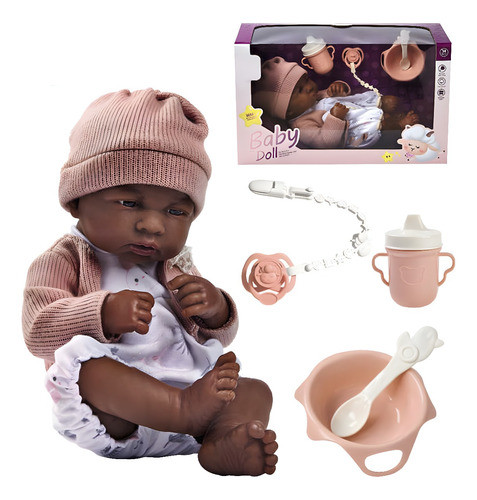 Muñeco Bebote Reborn Afro Bebè Realista De Goma Y Accesorios 1