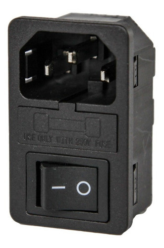 Ficha Interlock Macho Chasis Porta Fusible Llave Pc X10 Htec 1