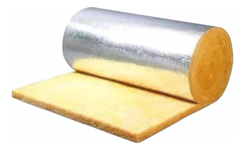 Rollo Aislante (lana De Vidrio Con Aluminio) 1.20 X 12m 0