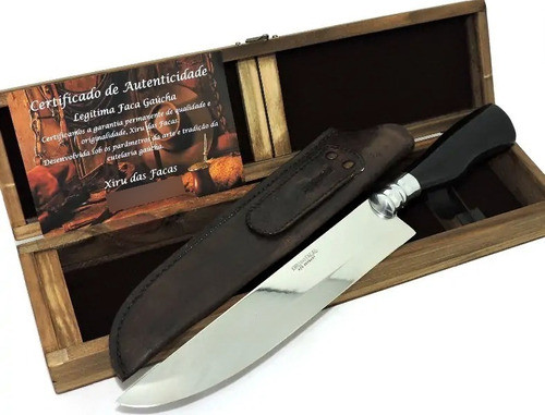 Faca Churrasco Carnes Aço Alemão, C/ Estojo- Lâm. 23 Cm. 1