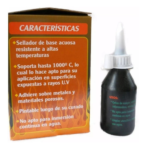 Kit 7 Selladores Alta Temperatura Caños De Escapes Estufas 1