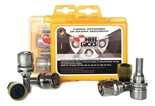 Bulon Antirrobo Rhino - Cabeza Giratoria - Peugeot 207 0