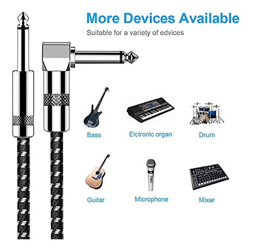 Cable De Guitarra 20 Pies New Bee Cable De Instrumento Eléct 1