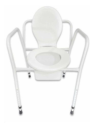 Inodoro Portátil De Hierro Con Respaldo Para Adultos Ayuda 0