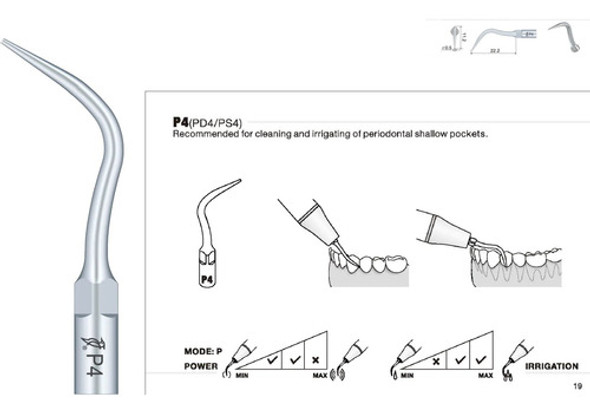 Punta Para Cavitador Periodoncia P4 Woodpecker 1 Punta Para Cavitador Periodoncia P4 Woodpecker 1