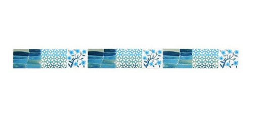 Guarda Ceramica Acuarela Friso Flow Turquesa 4,5x45 0