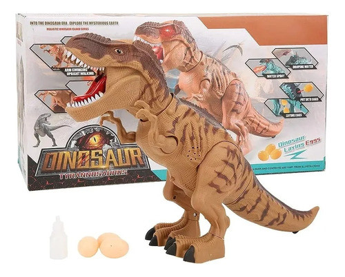 Dinosaurio Tira Humo Camina Luz Y Sonido Pone Huevo 0