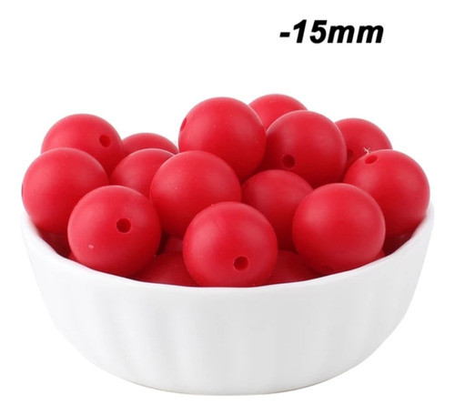 Cuentas Rojas De Silicona Ideales Para Bebés - Bpa Free 1
