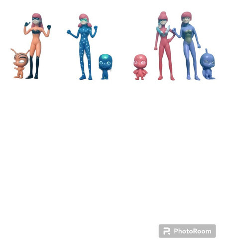 Ser X 14 Muñecos  Ladybug Coleccionables Con Su Mascota 1