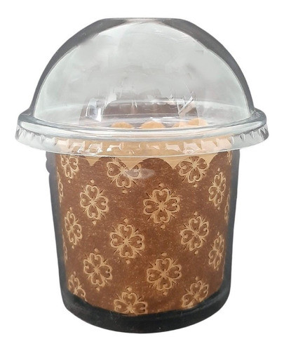 10 Copotone Pote Bolha E Forma Papel Decorada Panetone 100g 0