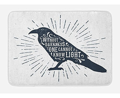 Alfombrilla De Baño Printawe Raven, Ilustración Grungy Raven 0