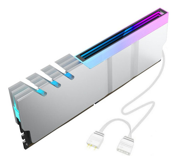 Dissipador Calor Memoria Ram Branca Infinito Argb 5v 3 Pinos 0