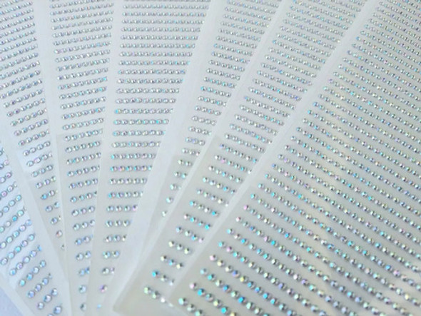 Strass Gemas Autoadhesivas Cara/cuerpo Plateados 3mm X 5unid 1