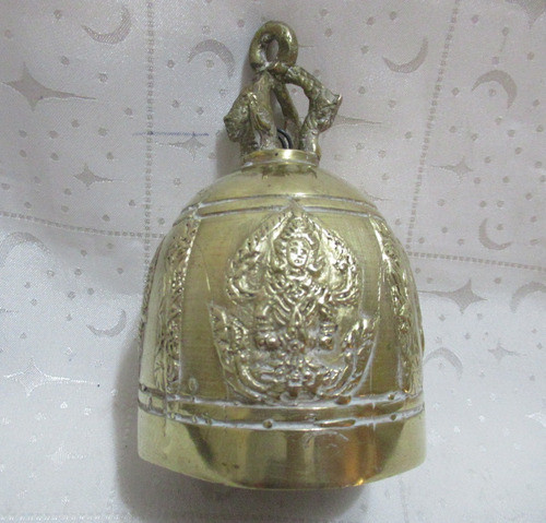 Antigua Campana Bronce Dios Ganesha Shiva Hinduismo Hindú 0
