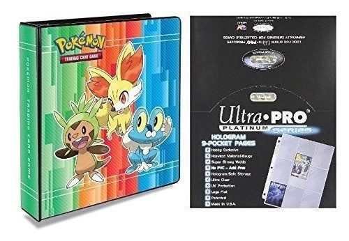 Carpeta Pokemon X Y Y 2 3ring Con 100 Ultra Pro Platinum 9po 0