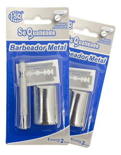 Kit 2 Un - Aparelho De Barba Metal - Só Qualidade 0