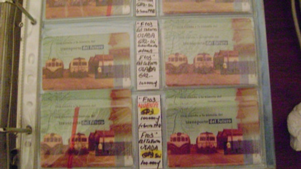Tarjeta Telef Coleccion Telefonica Argentina F103 Trenes Nue 1