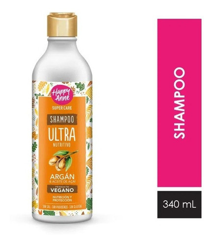 Shampoo Y Acondicionador Vegan Nutritivo Con Argan Happyanne 1