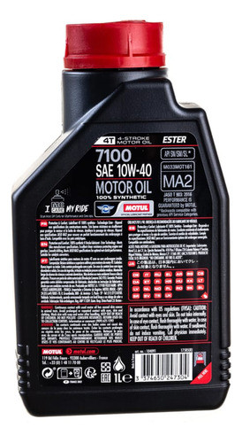 Óleo Motor Motul 7100 10w40 Sintético Tiger 800 900 1200 1