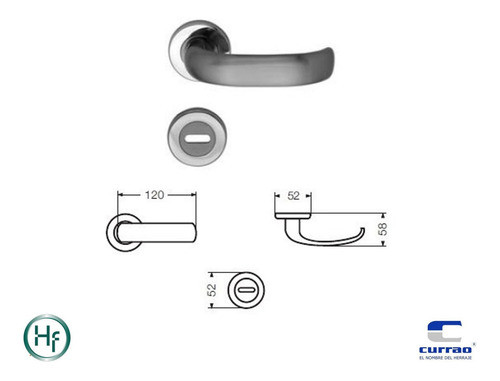 Manija Picaporte Currao Latina Ii Doble Puerta Sanatorio 1